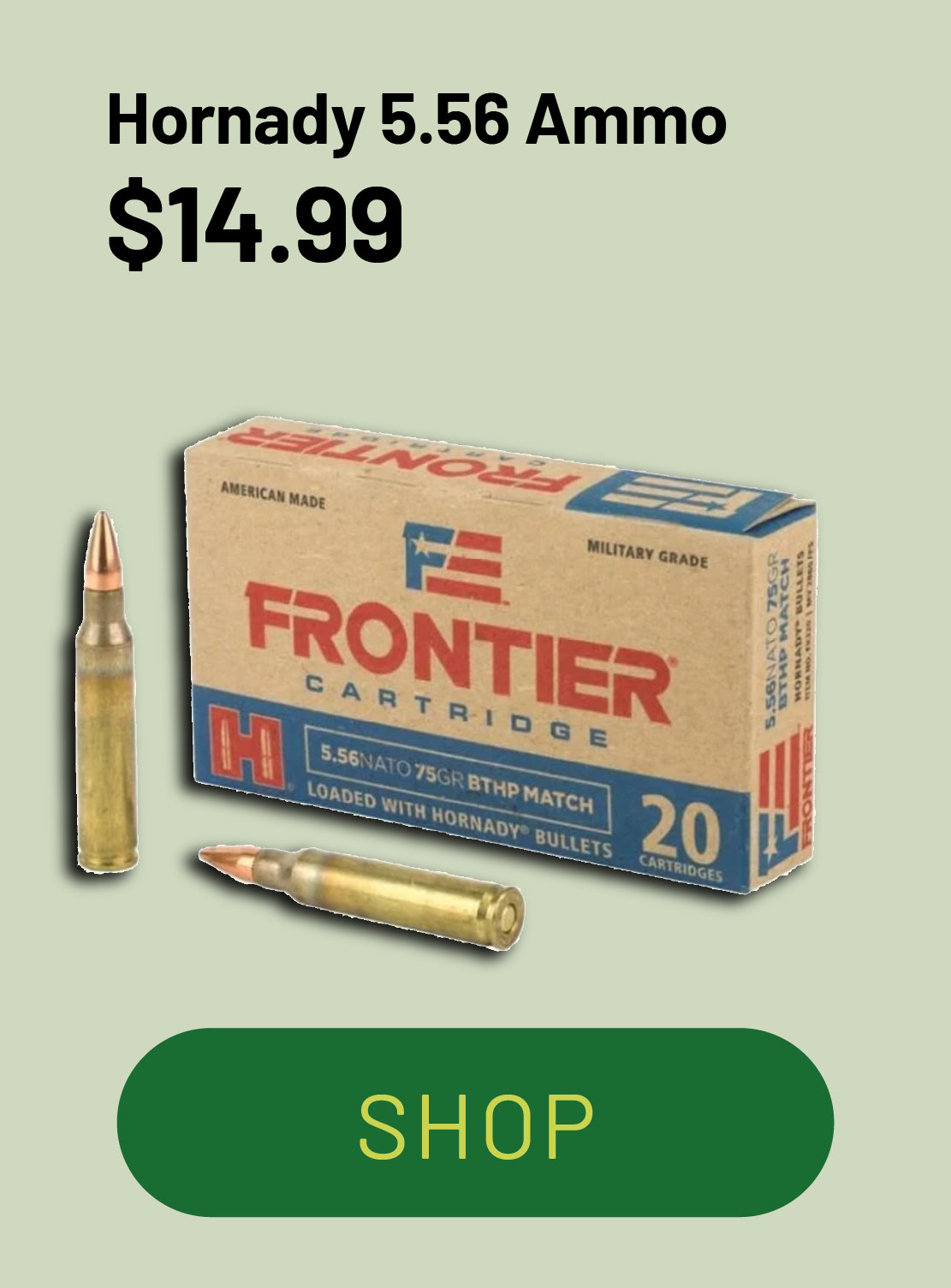 Shop this Hornady 5.56 ammo.